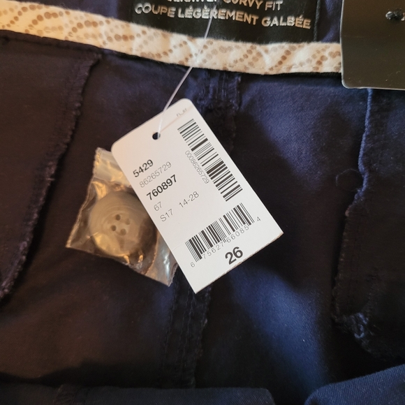 (Sz. 26) NWT NWT  Navy Blue  Capri - Picture 5 of 6